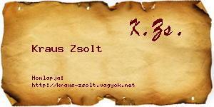 Kraus Zsolt névjegykártya